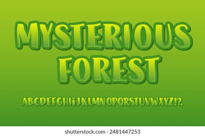 Mysterious Forest Font. Uneven Handwritten Alphabet. Fairy Typography. Scribble Witchy Letters and Numbers.