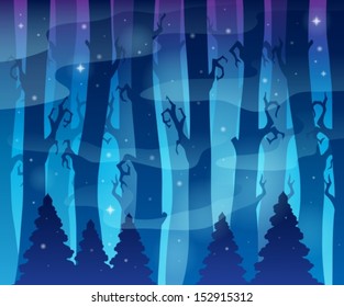 Mysterious forest theme image 6 - eps10 vector illustration.