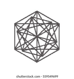 Mysterious Geometry. Abstract Vector Illustration. Abstract Geometric Illustration.