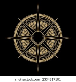 mysterious golden magical circle vector design