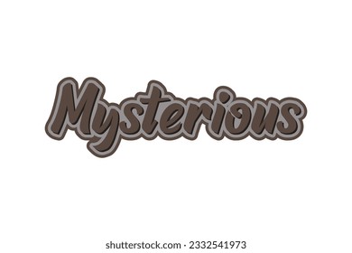 Mysterious hand drawn lettering for your design. Vector illustration.