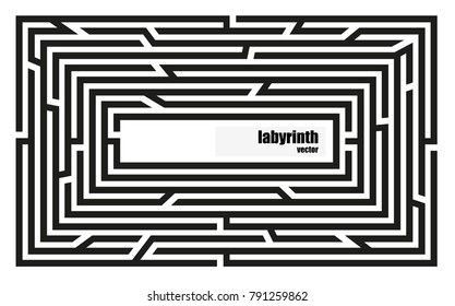 Mysterious Labyrinth. Vector illustration