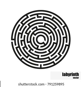 Mysterious Labyrinth. Vector illustration