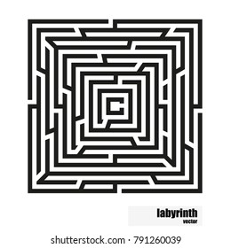Mysterious Labyrinth. Vector illustration