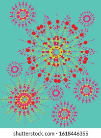 Mysterious Magic Flowers-Snowflakes Patterns For Your Fabric Or Paper For Creativity