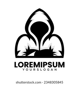 mysterious man logo design vector
