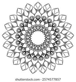 Mysterious Mandala Coloring Book Blooming Mandala coloring book for kids and adults, relaxing, provides a relaxing experience.