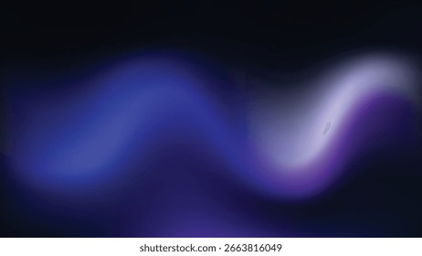 Mysterious and Moody Abstract Gradient Background with a Wavy Blue and Purple Line