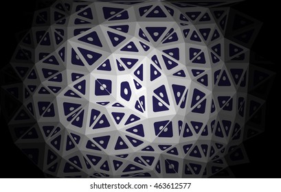 Mysterious, mystical texture. Magic background. A polygonal background with accent in the middle.