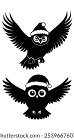 Mysterious Owl Silhouette for Artistic Designs