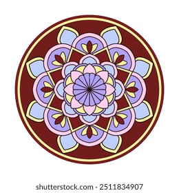 Mysterious Relaxation colour mandala coloring book page. Easy Mandala Coloring Book Pages for Adults to Relax, Experiences Give Relief. Resizeable Vector File