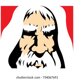 mysterious santa icon character