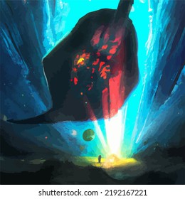 A mysterious and sinister sea creature