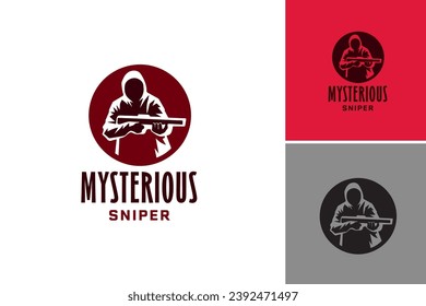 "Mysterious Sniper Logo Design" is a dark and enigmatic logo design perfect for military, gaming, or security-related industries, adding a mysterious and powerful element to their branding.