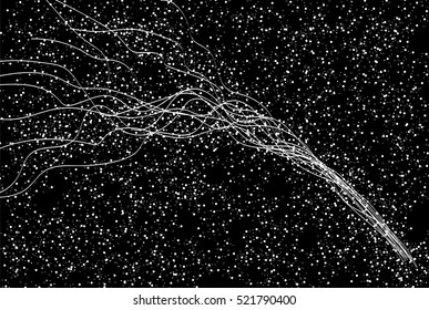 The mysterious starry space. Vector Illustration. EPS10