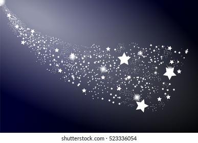 The mysterious starry space. Vector Illustration. EPS10