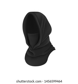 Mysterious, unknown person in the hood. Vector illustration.