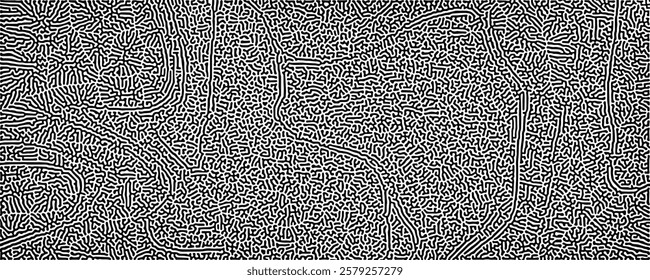 The Mysterious and Unpredictable Flow of a Fractured Abstract Texture in Monochrome

