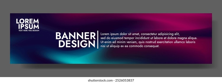 Banner abstrato misterioso e vibrante com uma onda nebulosa fluente. Perfeito para projetos de música, jogos e entretenimento.
