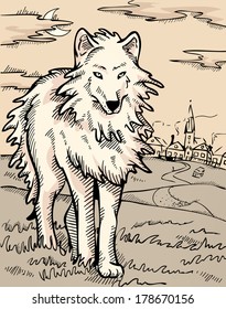 Mysterious wolf