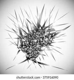 Mysteriuous abstract tree. Vector illustration.