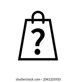 Mystery Bag Line Icon. Clipart Image Isolated On White Background