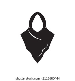 mystery black hood cloaks logo design, vector graphic symbol icon sign illustration