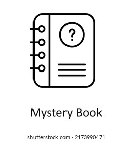 Mystery Book vector filled outline Icon Design illustration on White background. EPS 10 File