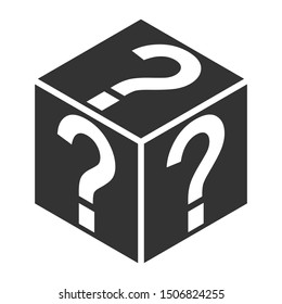 Mystery box flat vector icon for games and apps