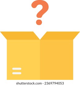 Mystery Box Gift Icon Vektorgrafik Flach Illustration