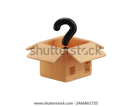 mystery box icon 3d rendering vector illustration