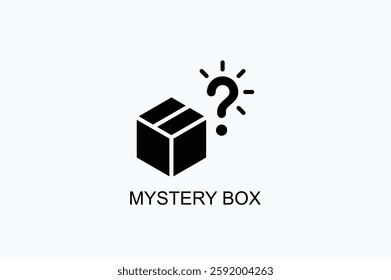 Mystery Box Icon Or Logo Isolated Vector Illustration