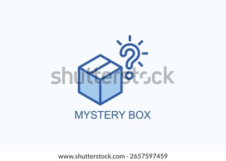 Mystery Box Icon Or Logo Isolated Vector Illustration