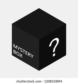 Mystery box icon . Pandora treasure surprise box