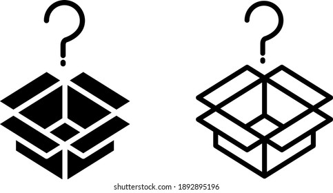 Mystery-Box-Symbol, Vektorgrafik