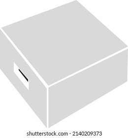 ilustración de caja de misterio, plano vector