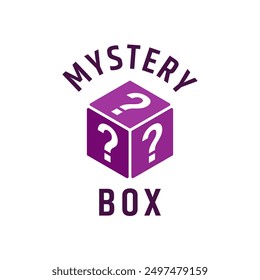 Mystery box logo icon. Clipart image isolated on white background