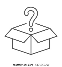 Mystery box or random loot box flat vector icon for games and apps