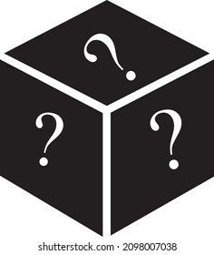 Mystery box or random loot box flat vector icon.eps