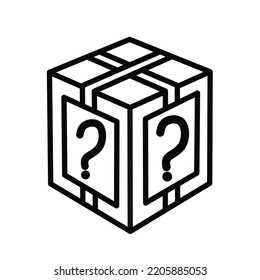 vector de caja de misterio con diseño simple