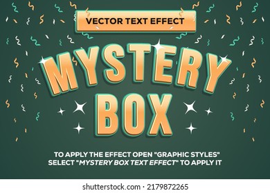 mystery box vector text effect fully editable