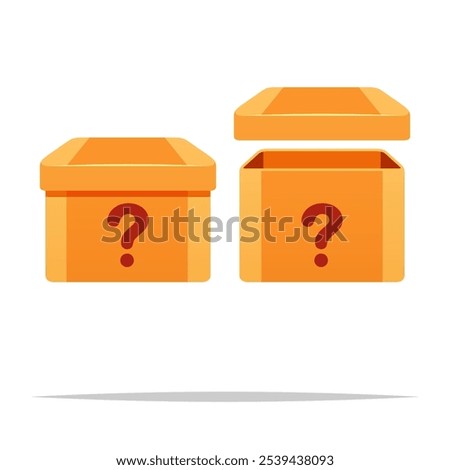 Mystery boxes vector isolated illustration