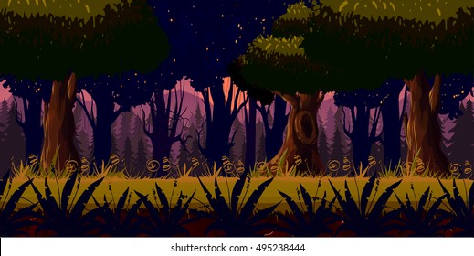 Mystery Dark Forest Background