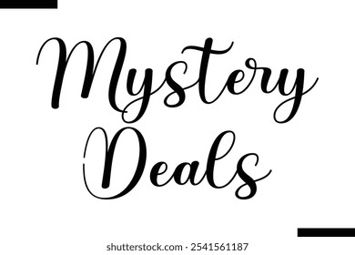 Mystery deals Stylish Typography Text On White Background