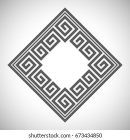 Mystery frame. Frame from hieroglyphs. Abstract ancient square frame. 