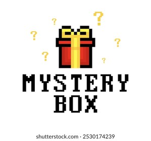 Mistério Giftbox. Apresente surpresa secreta. Conceito isométrico de caixa de saque secreta aleatória. Ilustração vetorial.