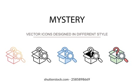 Mystery icon design with white background stock illustration