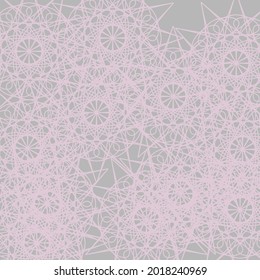 Mystery Mandala Calm Chaotic Folk Complicated Silver Design Pic. Grey Lace Modern Ornamental Light Sharp Pastel Satanic Ornament. Stars Luxury Pink Vintage Dark Print Soft Wallpaper.