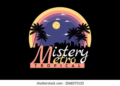mystery metro silhouette retro design
