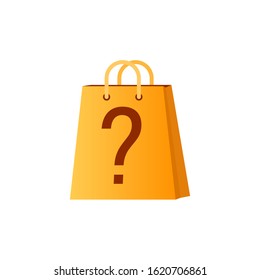 Mystery Prize Shopping Bag Icon. Clipart Image Isolated On White Background